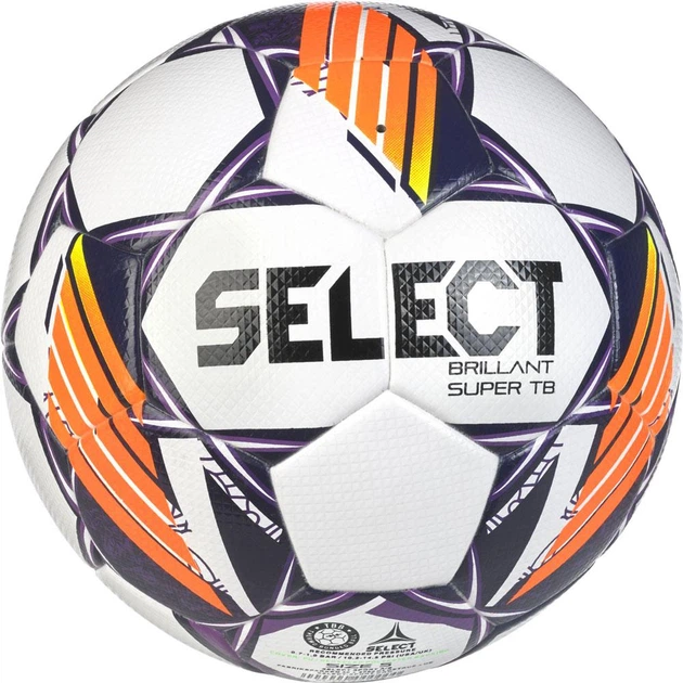 М'яч футбол Select Brillant Super FIFA TB v24 №5 білий-фіолетовий 361598-009 (Оригінал) - Фото 1 М'яч футбол Select Brillant Super FIFA TB v24 №5 білий-фіолетовий 361598-009 (Оригінал) - зображення 1