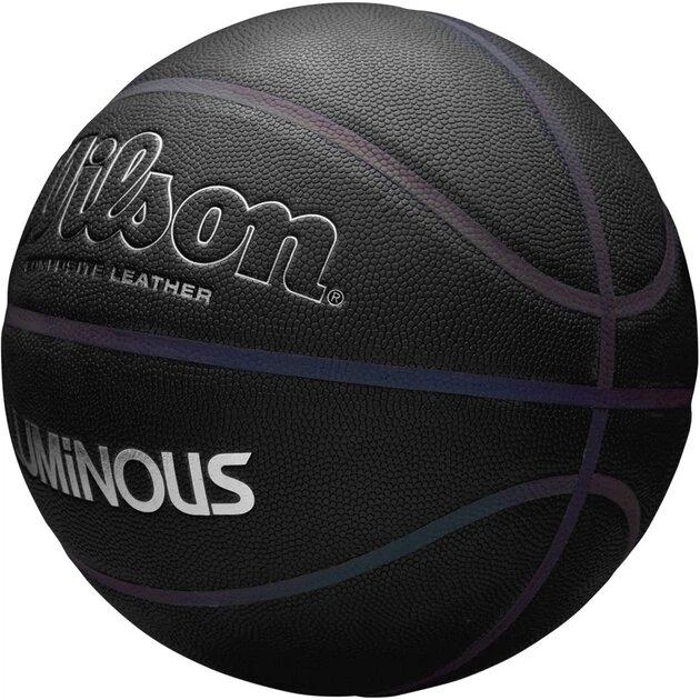 Мяч баскетбольный Wilson LUMINOUS BSKT IRIDESCENT black size 7 WTB2027XB07 (Оriгинал) - Фото 4 Мяч баскетбольный Wilson LUMINOUS BSKT IRIDESCENT black size 7 WTB2027XB07 (Оriгинал) - изображение 4