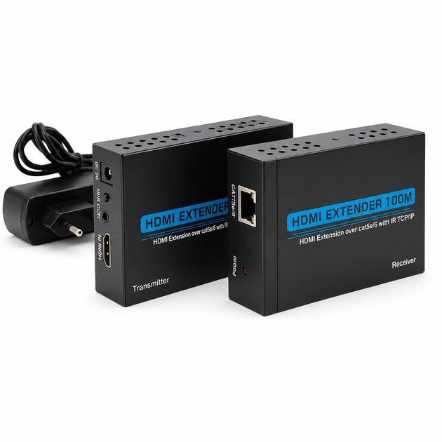 Активный удлинитель 120 м HDMI сигнала по Cat5e/6е кабелю 1080p/3D - Фото 2 Активный удлинитель 120 м HDMI сигнала по Cat5e/6е кабелю 1080p/3D - изображение 2