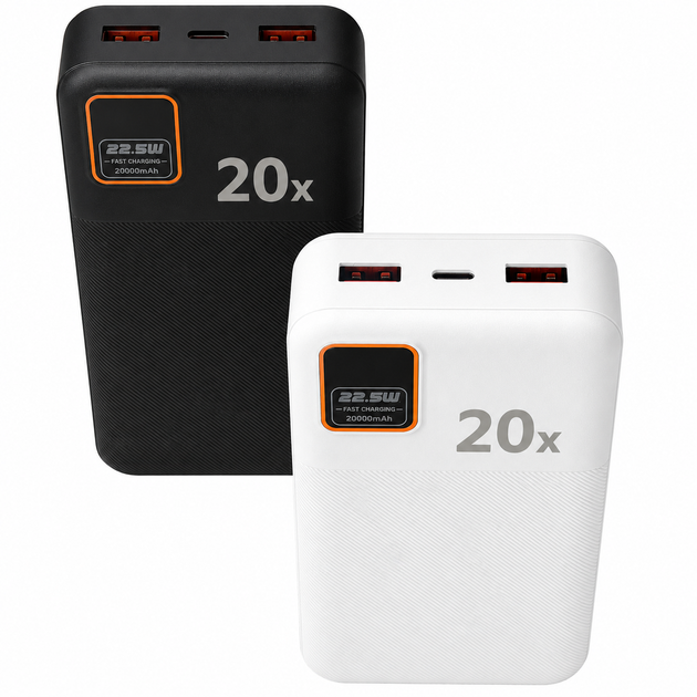 Повербанк 20000 mAh 22.5W с быстрой зарядкой PD/QC Remzona Extrinity 20X для телефона apple айфона samsung универсальный повер банк 20 000 мощный портативный пауербанк для iphone самсунг роутера планшета смартфона павербанк черный з Type-C + кабель - изображение 12