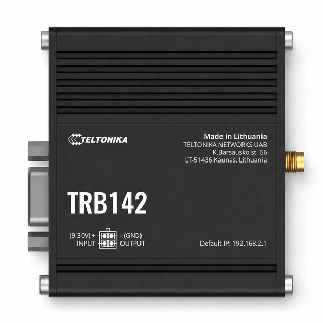 Промышленный маршрутизатор Teltonika TRB142 с LTE RS232 9 – 30В Черный - изображение 2