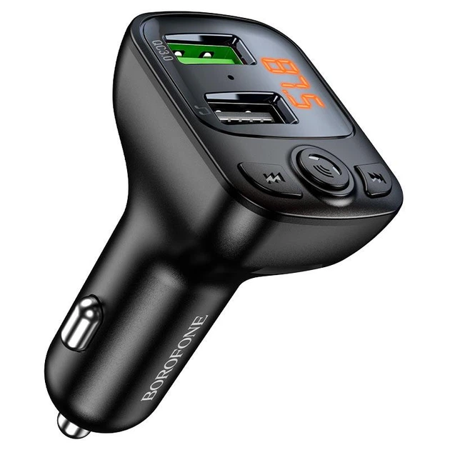 АЗП з FM-модулятором BOROFONE BC41 Eminency QC3.0 Car BT FM transmitter 18W Black 8525500090 - Фото 3 АЗП з FM-модулятором BOROFONE BC41 Eminency QC3.0 Car BT FM transmitter 18W Black 8525500090 - изображение 3
