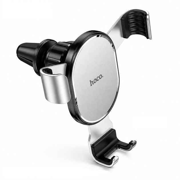 Автотримач для телефона HOCO CA56 Plus Armor metal gravity car holder Black Silver - Фото 1 Автотримач для телефона HOCO CA56 Plus Armor metal gravity car holder Black Silver - зображення 1