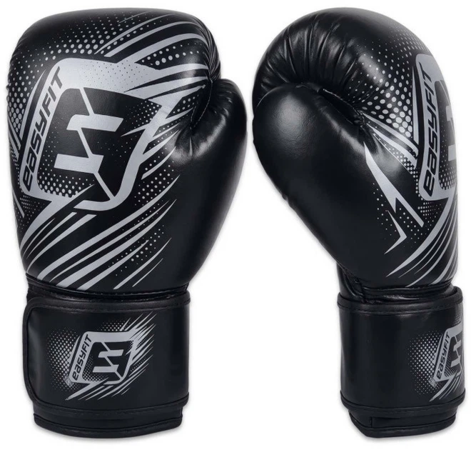 Боксерські рукавички EasyFit PowerPunch 12 унцій (12 oz) Чорні (56003847) - Фото 1 Боксерські рукавички EasyFit PowerPunch 12 унцій (12 oz) Чорні (56003847) - зображення 1