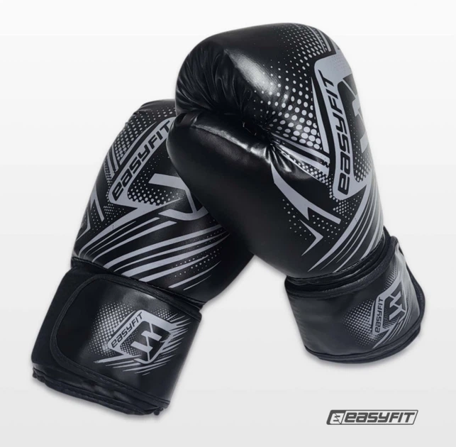 Боксерські рукавички EasyFit PowerPunch 12 унцій (12 oz) Чорні (56003847) - Фото 10 Боксерські рукавички EasyFit PowerPunch 12 унцій (12 oz) Чорні (56003847) - зображення 10