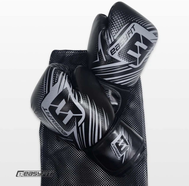 Боксерські рукавички EasyFit PowerPunch 12 унцій (12 oz) Чорні (56003847) - Фото 11 Боксерські рукавички EasyFit PowerPunch 12 унцій (12 oz) Чорні (56003847) - зображення 11