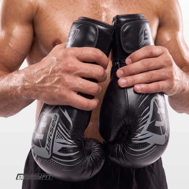 Боксерські рукавички EasyFit PowerPunch 12 унцій (12 oz) Чорні (56003847) - Фото 13 Боксерські рукавички EasyFit PowerPunch 12 унцій (12 oz) Чорні (56003847) - зображення 13