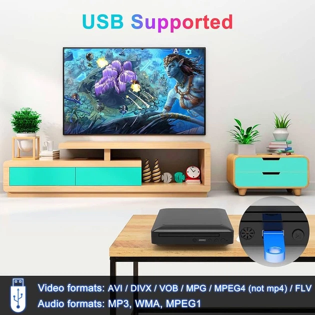 DVD-програвач Tojock All Region Free | HDMI, USB, 1080p Upscaling - Фото 5 DVD-програвач Tojock All Region Free | HDMI, USB, 1080p Upscaling - зображення 5