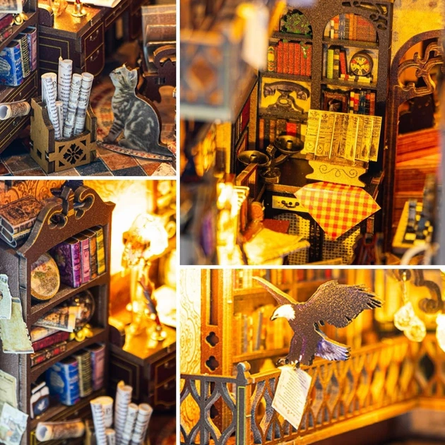 Бук Нук Чарівна бібліотека Інтер'єрний конструктор Magic Library DIY Book Nook Kit M2513 - Фото 5 Бук Нук Чарівна бібліотека Інтер'єрний конструктор Magic Library DIY Book Nook Kit M2513 - изображение 5
