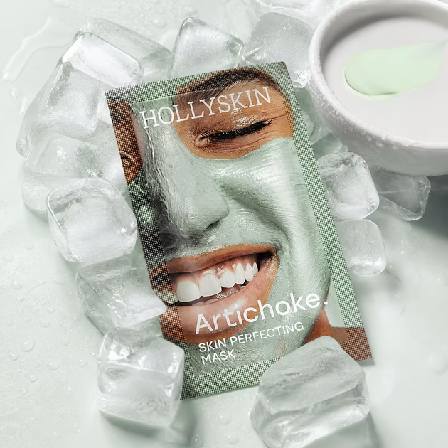 Охлаждающая маска лифтинг для борьбы с отеками Hollyskin Artichoke Skin Perfecting Mask 10 мл - изображение 4