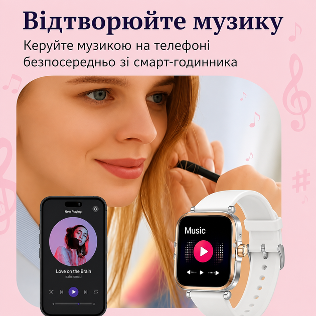 Смарт-часы ROLLSTIMI Gold & Silver 1.75| AMOLED - звонки, оповещения, фитнес-трекер, мониторинг показателей здоровья - изображение 6