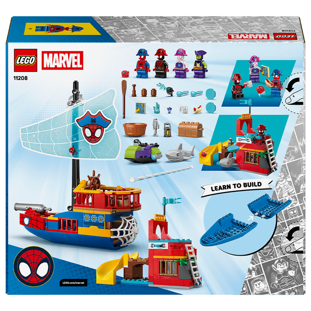 Конструктор LEGO Marvel Spidey Піратський корабель команди Павука 201 деталь (11208-) - зображення 2