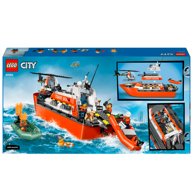 Конструктор LEGO City Спасательный катер и вертолет береговой охраны 742 детали (60504) - изображение 2