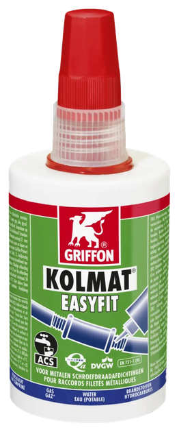 Анаэробный герметик Griffon Kolmat Easyfit для металлических резьбовых соединений, 50 мл - Фото 1 Анаэробный герметик Griffon Kolmat Easyfit для металлических резьбовых соединений, 50 мл - изображение 1