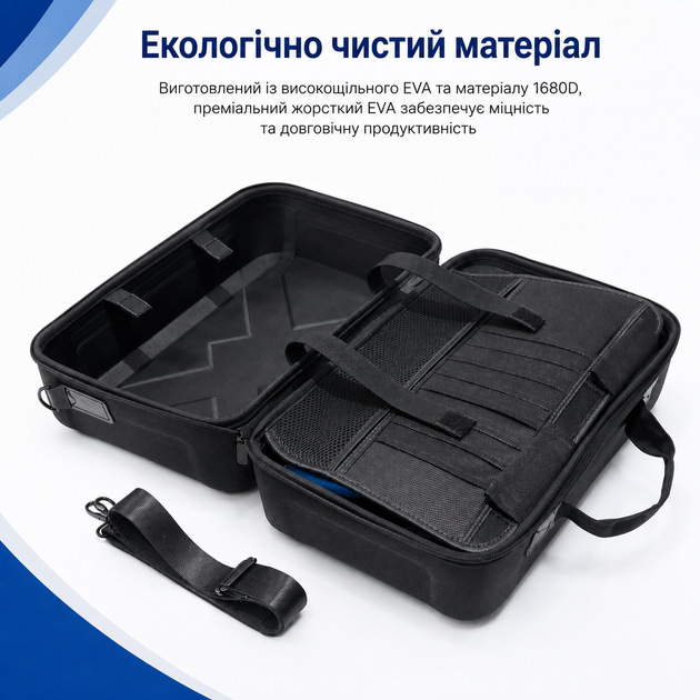 Жесткая дорожная сумка JYS для PS5 Slim и PlayStation Portal, защитный EVA чехол для консоли и аксессуаров - Фото 8 Жесткая дорожная сумка JYS для PS5 Slim и PlayStation Portal, защитный EVA чехол для консоли и аксессуаров - изображение 8