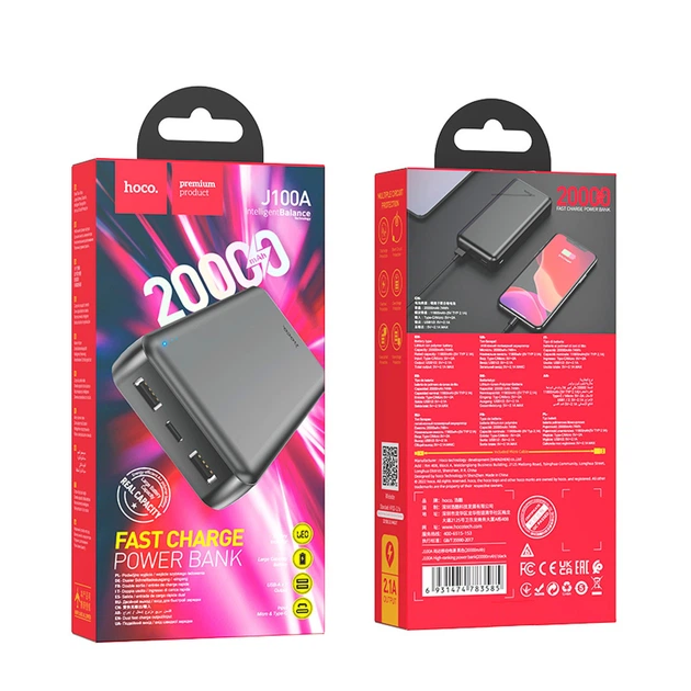 УМБ Hoco J100A High-ranking power bank 20 000mAh Black - изображение 2