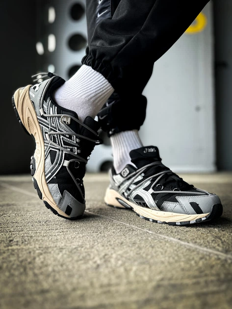 Кроссовки женские и мужские Asi Gel-Kahana Tr v2 Grey Black Silver / Аси гель кахана серые черные 40 - изображение 4