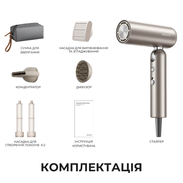Фен-стайлер Dreame Pocket Pro 5in1 Titanium (AHD51PRO_T5) - зображення 11
