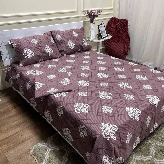 Комплект постільної білизни PERYNKA з байки Royal Plum 200×220 см - Фото 2 Комплект постільної білизни PERYNKA з байки Royal Plum 200×220 см - зображення 2