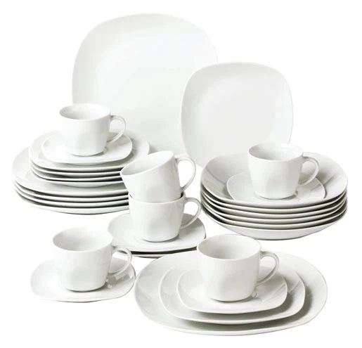 Столовый сервиз на 6 персон с элегантным современным дизайном Leebull MKS-506 Classic Square Dinner Set (52514-МКС-506_1626) - изображение 3