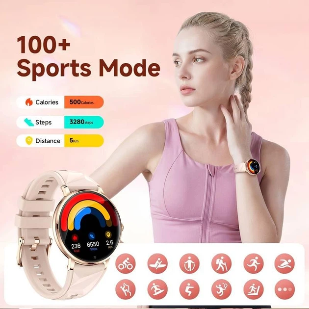 Смарт-часы Aurelia Smart 1.19| AMOLED, украинский язык, модель 2026 года, ультратонкий корпус, Bluetooth, IP68 - изображение 7