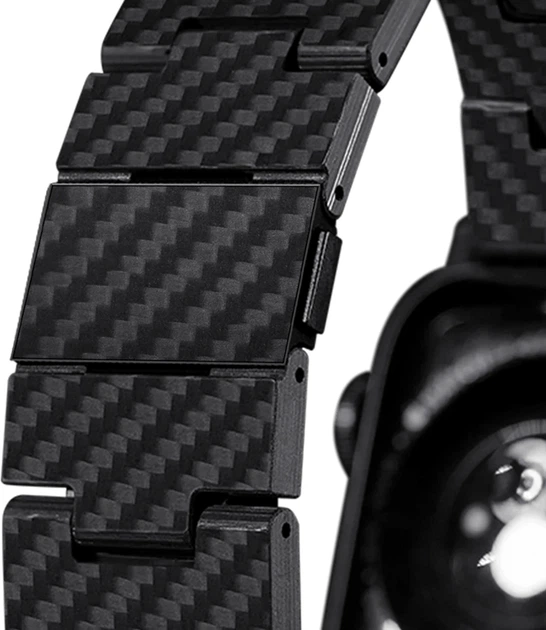 Ремінець для годинника Pitaka Carbon Fiber Watch Band Retro Black/Grey for Apple Watch 49/45/44mm (AWB2311) - Фото 6 Ремінець для годинника Pitaka Carbon Fiber Watch Band Retro Black/Grey for Apple Watch 49/45/44mm (AWB2311) - зображення 6