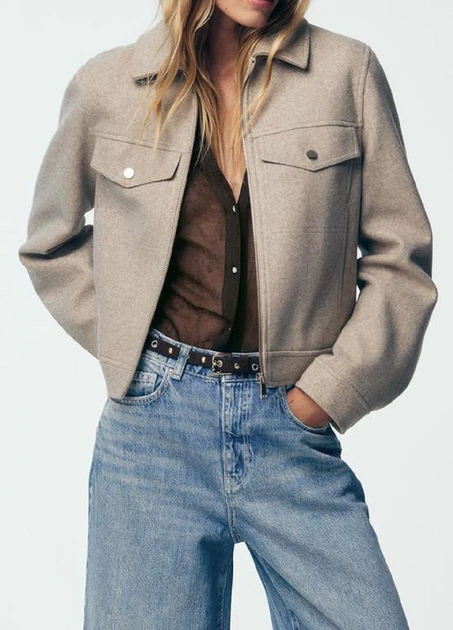 Піджак ZARA 17901 Бежевий XXL (3046) - Фото 1 Піджак ZARA 17901 Бежевий XXL (3046) - зображення 1