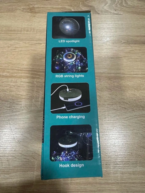 Кемпінговий ліхтар з LED-стрічкою 20 м RGB, акумулятор 2000 мАг, IP44, USB Type-C, магніт, аварійне світло та заряджання телефону для туризму - изображение 6