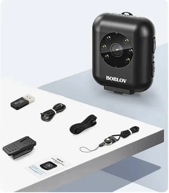 Мини боди камера BOBLOV W4 - Фото 5 Мини боди камера BOBLOV W4 - изображение 5