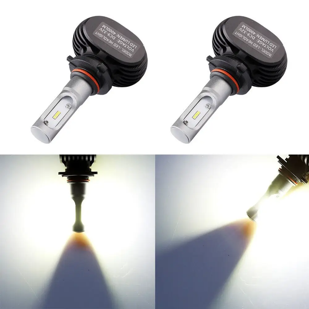 Комплект 2 шт LED лампы в авто S1-H7, HeadLight 6500K, 4000lm - Фото 2 Комплект 2 шт LED лампы в авто S1-H7, HeadLight 6500K, 4000lm - изображение 2
