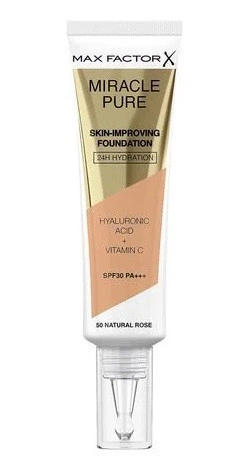 Тональна основа для лица Max Factor Miracle Pure Skin-Improving Foundation SPF 30 PA+++ 50 Natural Rose, 30 мл - Фото 1 Тональна основа для лица Max Factor Miracle Pure Skin-Improving Foundation SPF 30 PA+++ 50 Natural Rose, 30 мл - изображение 1