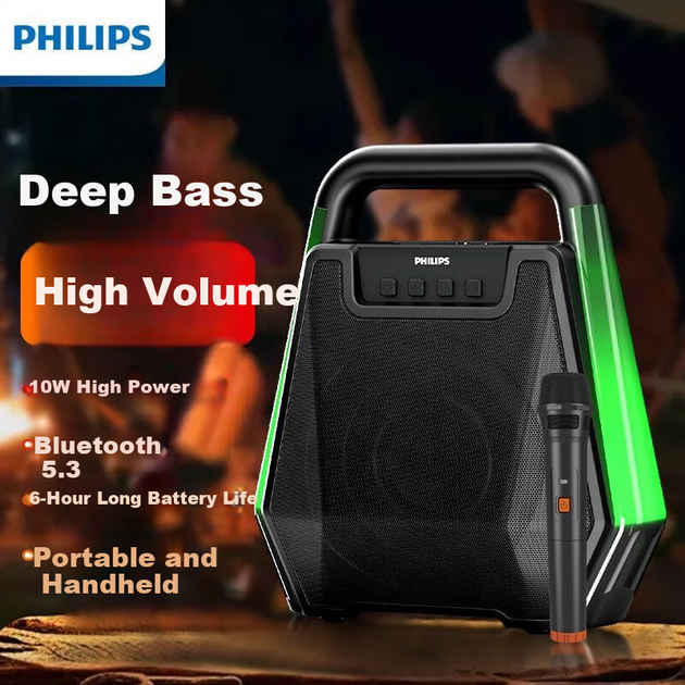 Колонка PHILIPS SD140 Bluetooth уличная с микрофоном, мощная - изображение 2