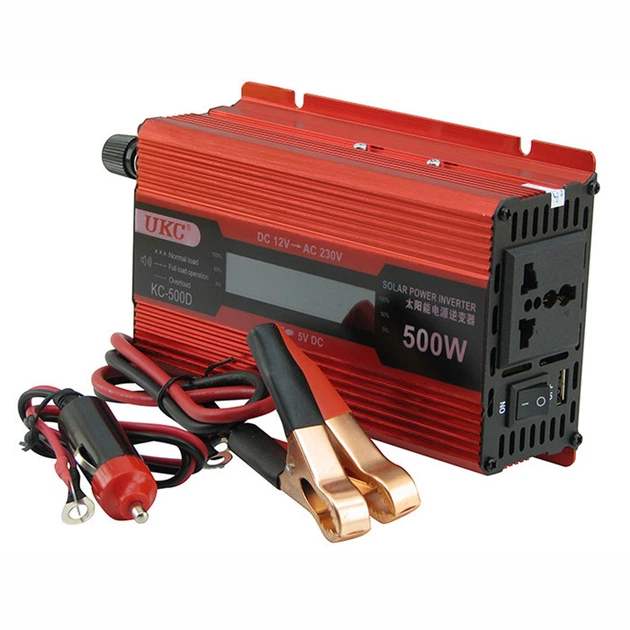 Перетворювач автомобільний AC/DC 500W LCD, KC-500D / Інвертор постійного струму з LCD дисплеєм - зображення 4