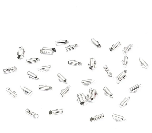 Затискач-кінцевик для браслетів 10mm срібло 100шт (10mm-100/white) - Фото 1 Затискач-кінцевик для браслетів 10mm срібло 100шт (10mm-100/white) - изображение 1