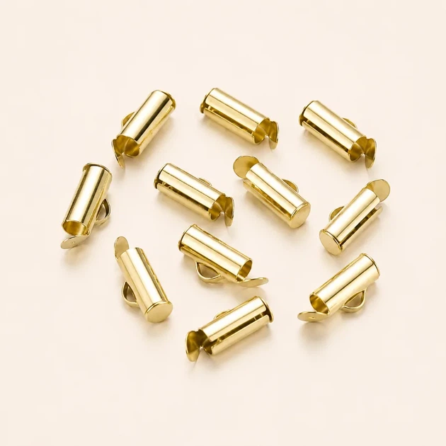 Кінцевик-затискач для стрічок браслетів 13мм (пара) золото (13mm-2/gold) - Фото 1 Кінцевик-затискач для стрічок браслетів 13мм (пара) золото (13mm-2/gold) - изображение 1