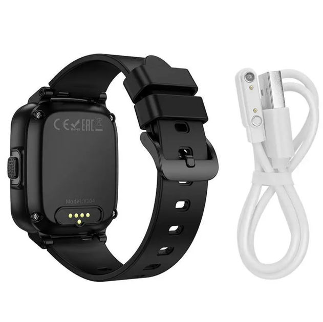 Детские смарт часы HOCO Y104 4G GPS Wi-Fi видеозвонки SOS Nano-SIM IP65, черные - изображение 2