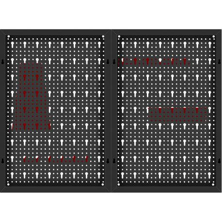 Настенный металлический стенд с держателями для инструментов Kraft&Dele KD11896 80х60 см в мастерскую гараж склад доска стеллаж для хранения ключей отверток плоскогубцев стальной органайзер на стену с вешалками - изображение 8