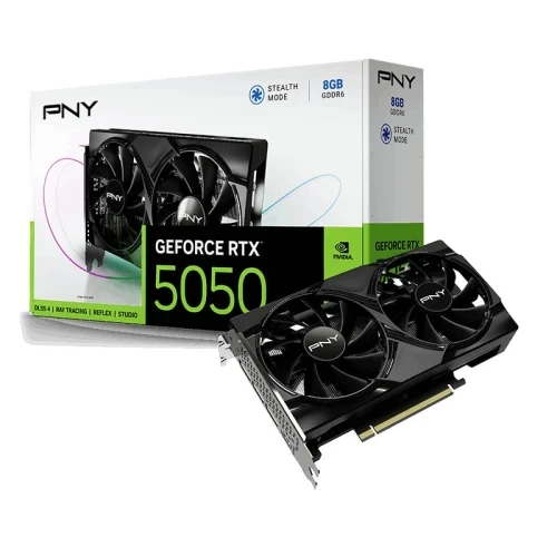 Відеокарта GeForce RTX 5050, PNY, DUAL, 8Gb GDDR6, 128-bit, HDMI/3xDP, 2572/20000 MHz, 8-pin (VCG50508DFXPB1) - зображення 9