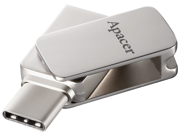 Flash Drive Apacer AH181 64GB Type-C Mobile USB 3.2 Silver - изображение 3