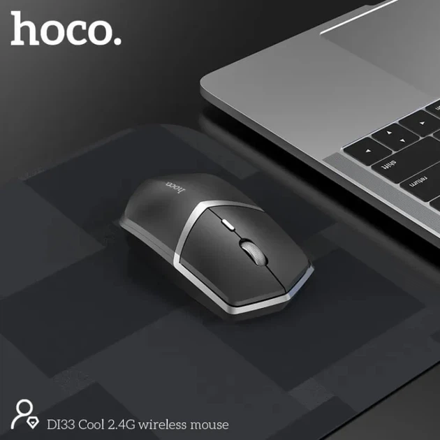 Компьютерная мышь Hoco беспроводная 2.4G 1600 dpi Черная (DI33) - изображение 3