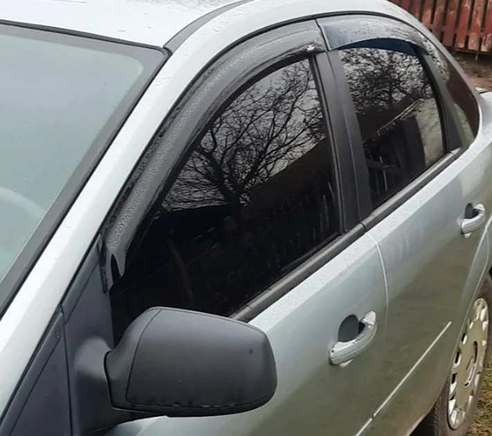 Ветровики на окна (4 шт, HIC) для седан/хэтчбек Ford Focus II 2008-2011 гг - изображение 2
