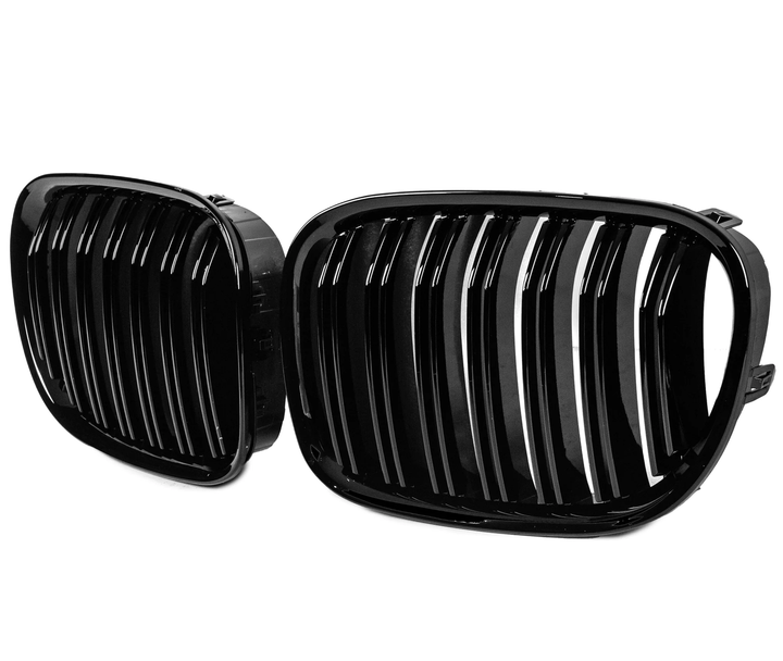 Ноздри решетка радиатора M-Look черный глянец для BMW 7 серия F01/F02 2008-2015 гг - изображение 4