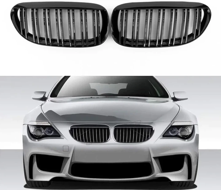Ноздри решетка радиатора M-Look черный глянец для BMW 6 серия E63/E64 2003-2010 гг - изображение 3