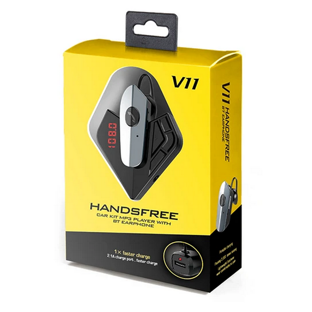 FM-модулятор з Bluetooth та USB, V11 BT + Гарнітура - зображення 7