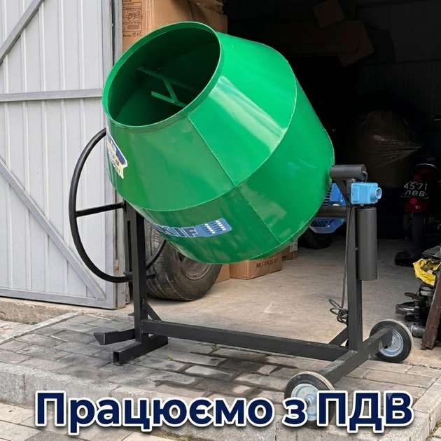 Электрическая бетономешалка Скиф БСМ-200 для строительства дома гравитационная, Электробетономешалка с редуктором переворота бетономешалка - изображение 7
