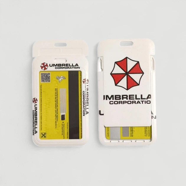Бейдж с ремешком на шею Umbrella Corporation Resident Evil вертикальный пластиковый чехол для карт и пропусков Белый - Фото 4 Бейдж с ремешком на шею Umbrella Corporation Resident Evil вертикальный пластиковый чехол для карт и пропусков Белый - изображение 4