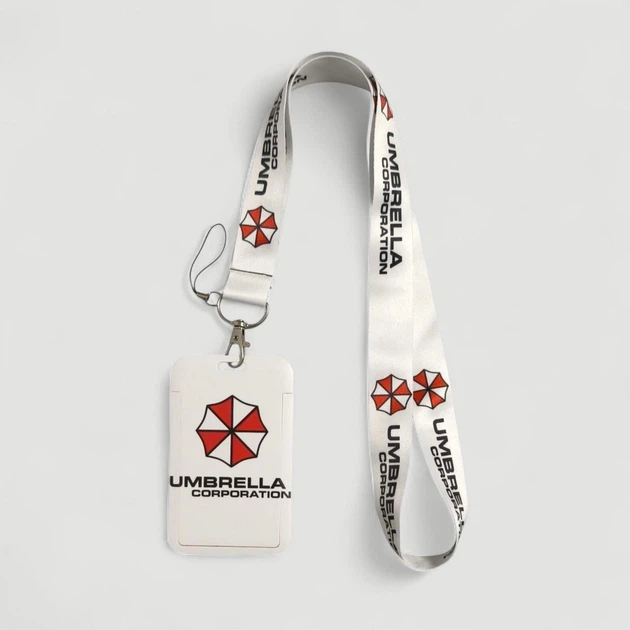 Бейдж с ремешком на шею Umbrella Corporation Resident Evil вертикальный пластиковый чехол для карт и пропусков Белый - Фото 6 Бейдж с ремешком на шею Umbrella Corporation Resident Evil вертикальный пластиковый чехол для карт и пропусков Белый - изображение 6