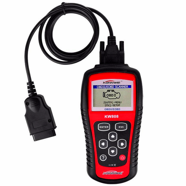 Автомобильный диагностический сканер универсальный OBDII/EOBD, Konnwei KW808 - Фото 1 Автомобильный диагностический сканер универсальный OBDII/EOBD, Konnwei KW808 - изображение 1