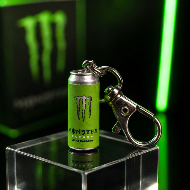 Брелок Monster Energy Ultra Paradise зеленый, мини банка энергетика, брелок энергетик Монстер - Фото 3 Брелок Monster Energy Ultra Paradise зеленый, мини банка энергетика, брелок энергетик Монстер - изображение 3