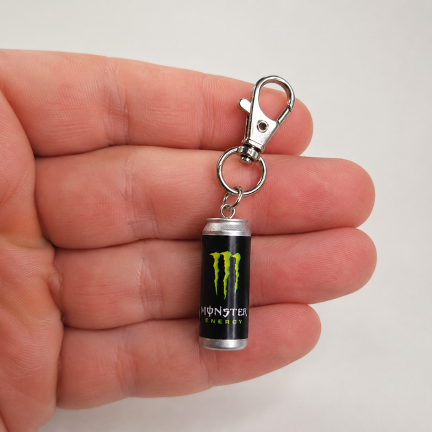 Брелок Monster Energy Original черный, мини банка энергетика, брелок энергетик Монстер - изображение 7